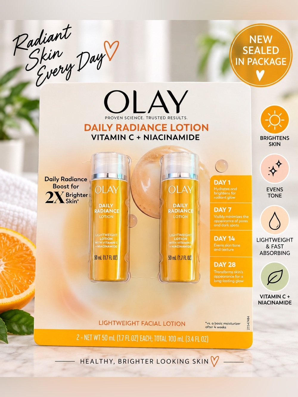 OLAY Daily Radiance Lotion – Vitamin C + Niacinamide